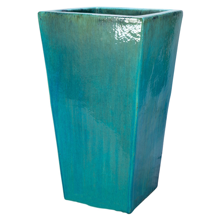 Tall Tapered Square Ceramic Planter