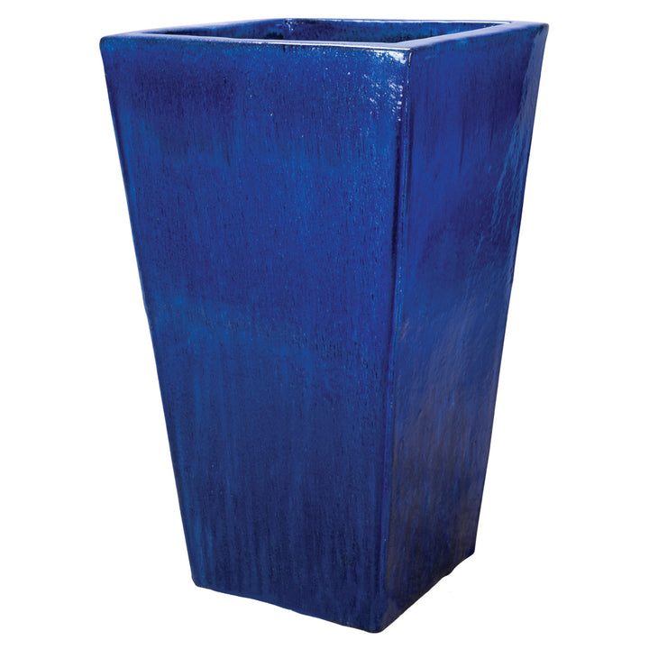 Tall Tapered Square Ceramic Planter