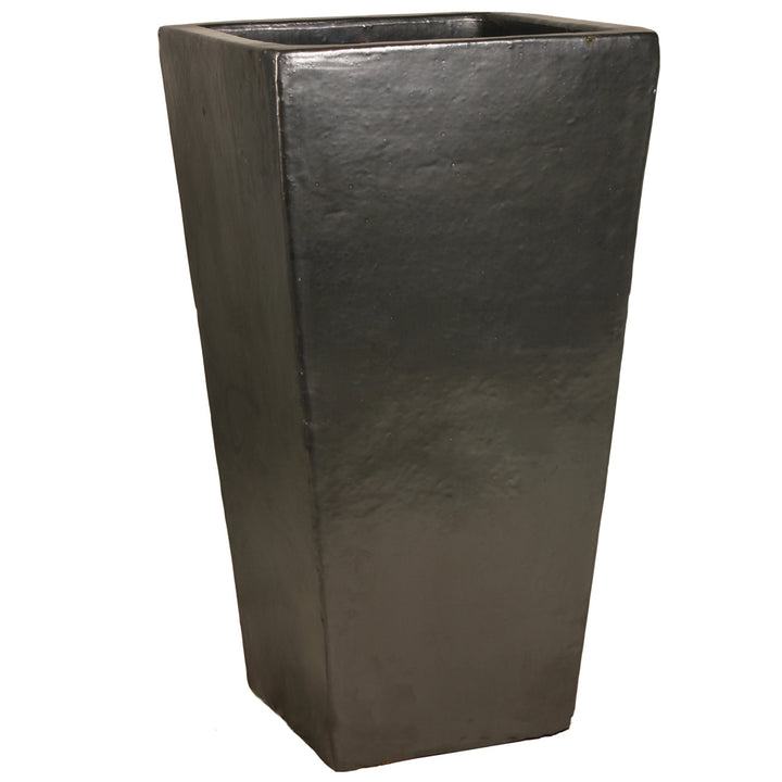 Tall Tapered Square Ceramic Planter