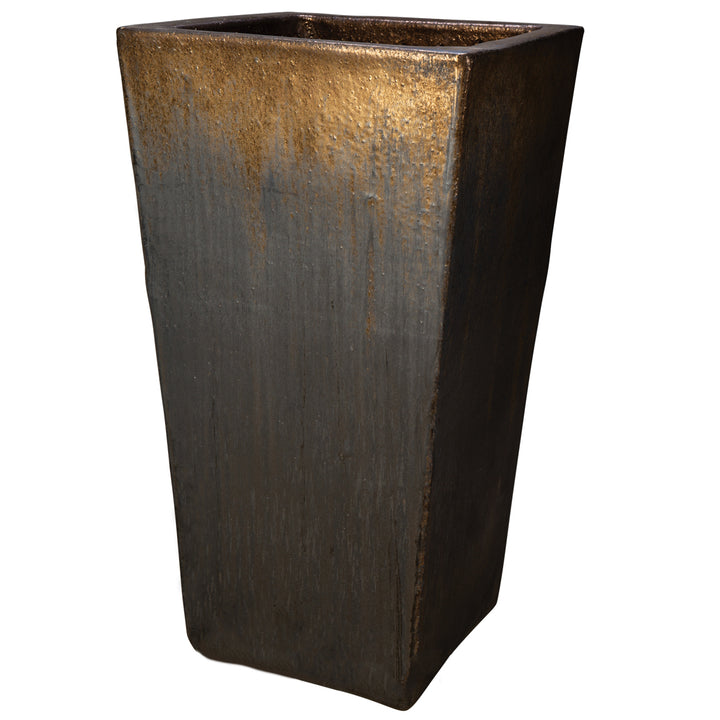 Tall Tapered Square Ceramic Planter