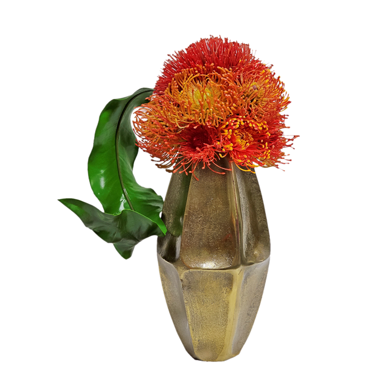 Protea with Tropical Leaf in Vase FH:18"