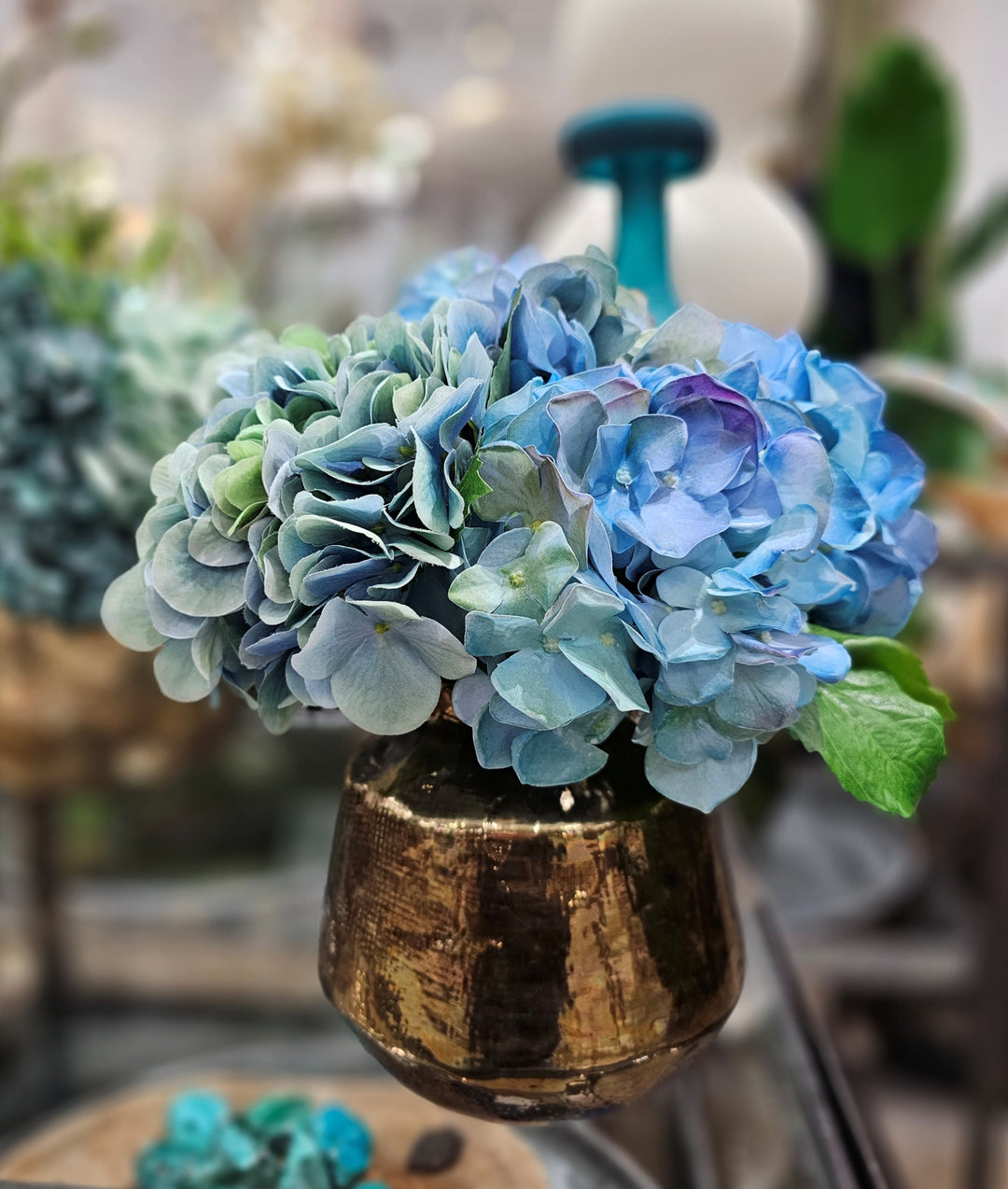 Hydrangeas and Berries in Ceramic FH: 12"