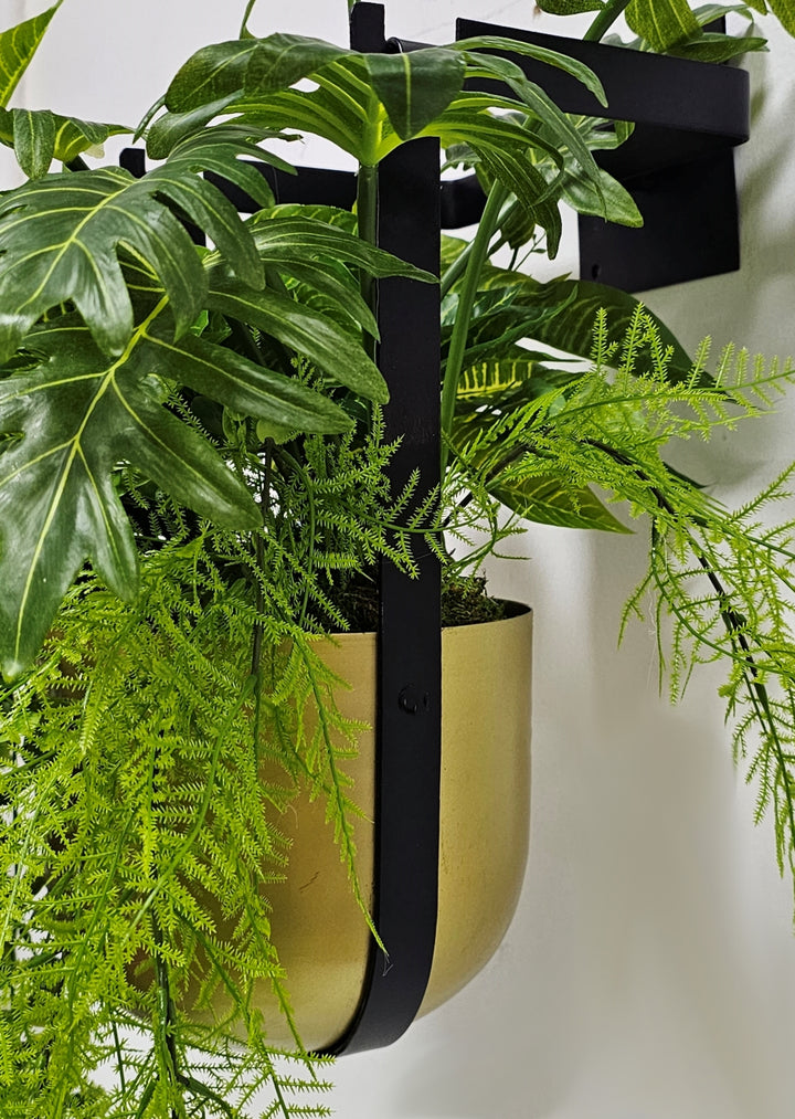 Hanging Planter with Mixed Leaves, Asparagus Fern and Hanging Eucalyptus FH: 36"H