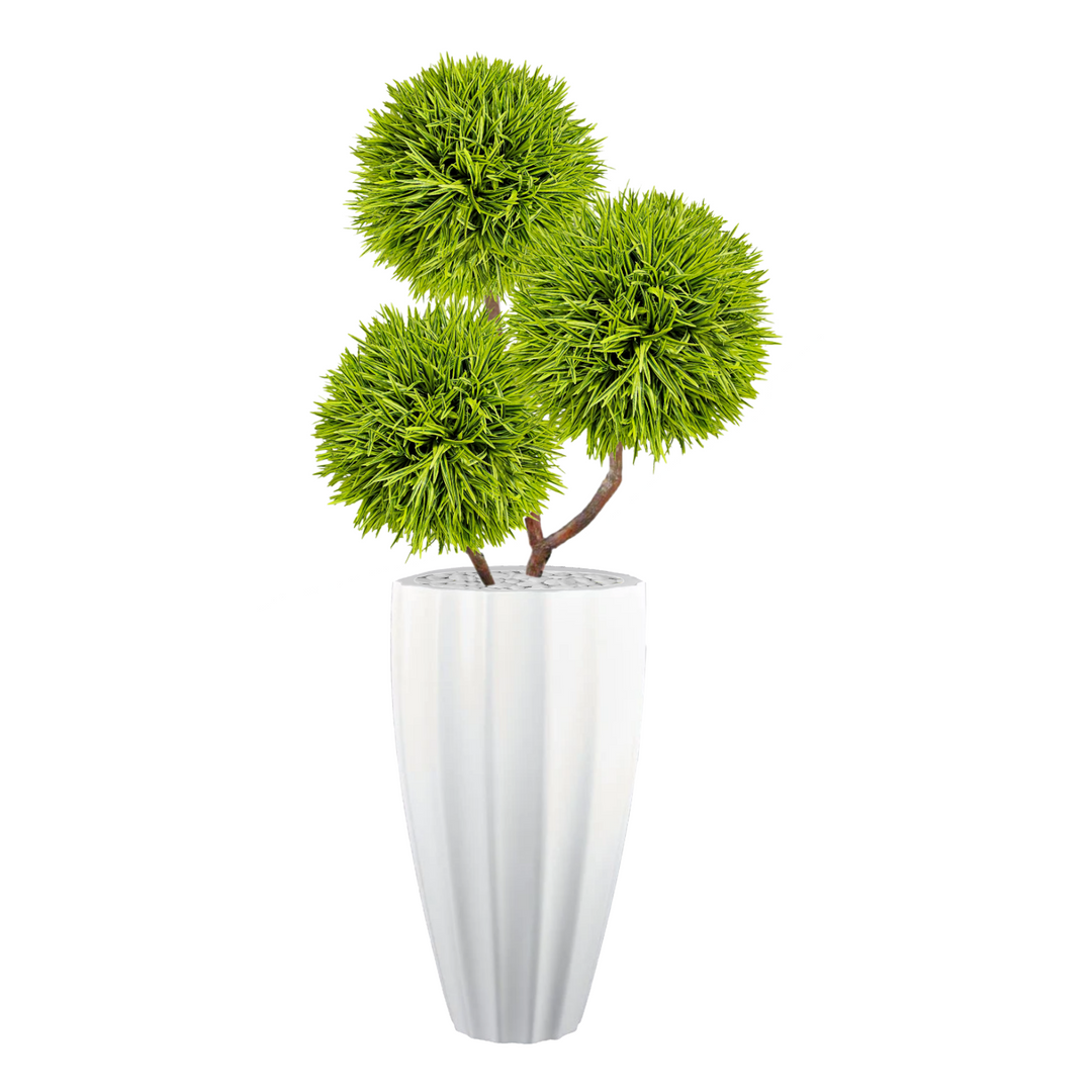 Grass Ball Tree in Planter (available in other finishes) FH: 7.25'H