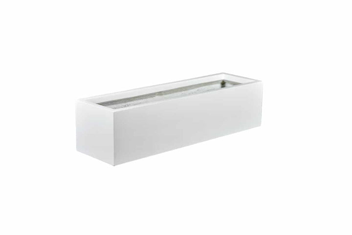 Low Rectangular Fiberglass Planter for Indoor and Outdoor Use