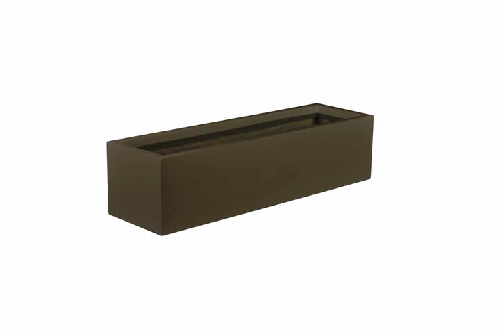 Low Rectangular Fiberglass Planter for Indoor and Outdoor Use