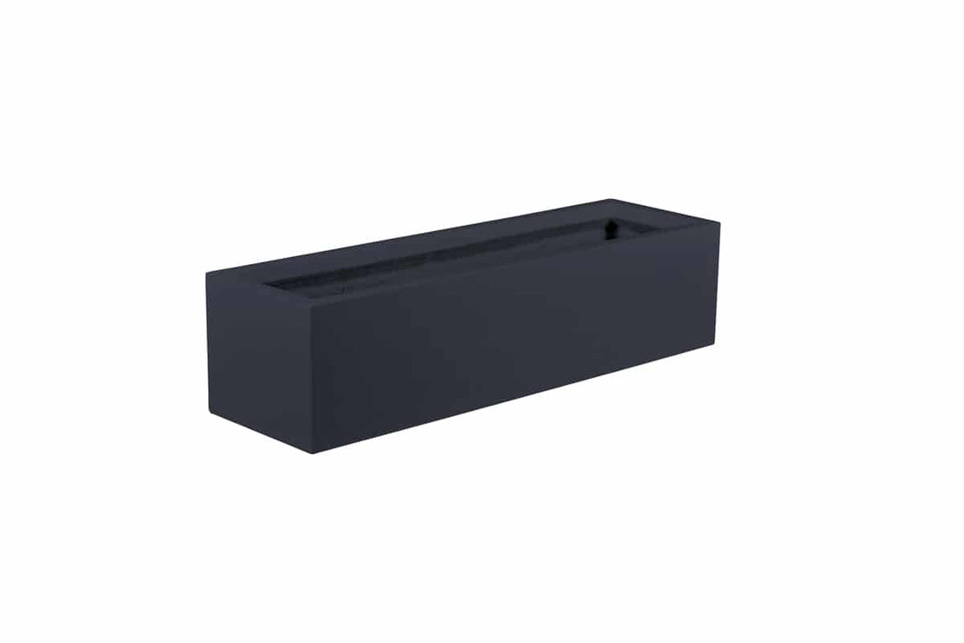 Low Rectangular Fiberglass Planter for Indoor and Outdoor Use