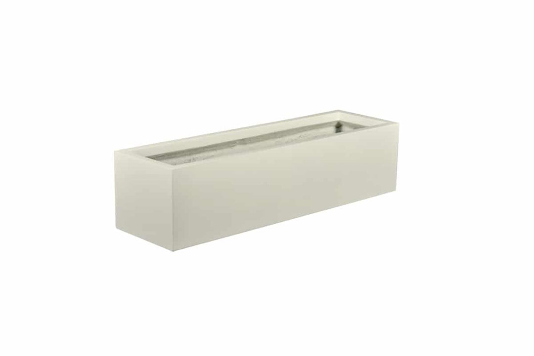 Low Rectangular Fiberglass Planter for Indoor and Outdoor Use