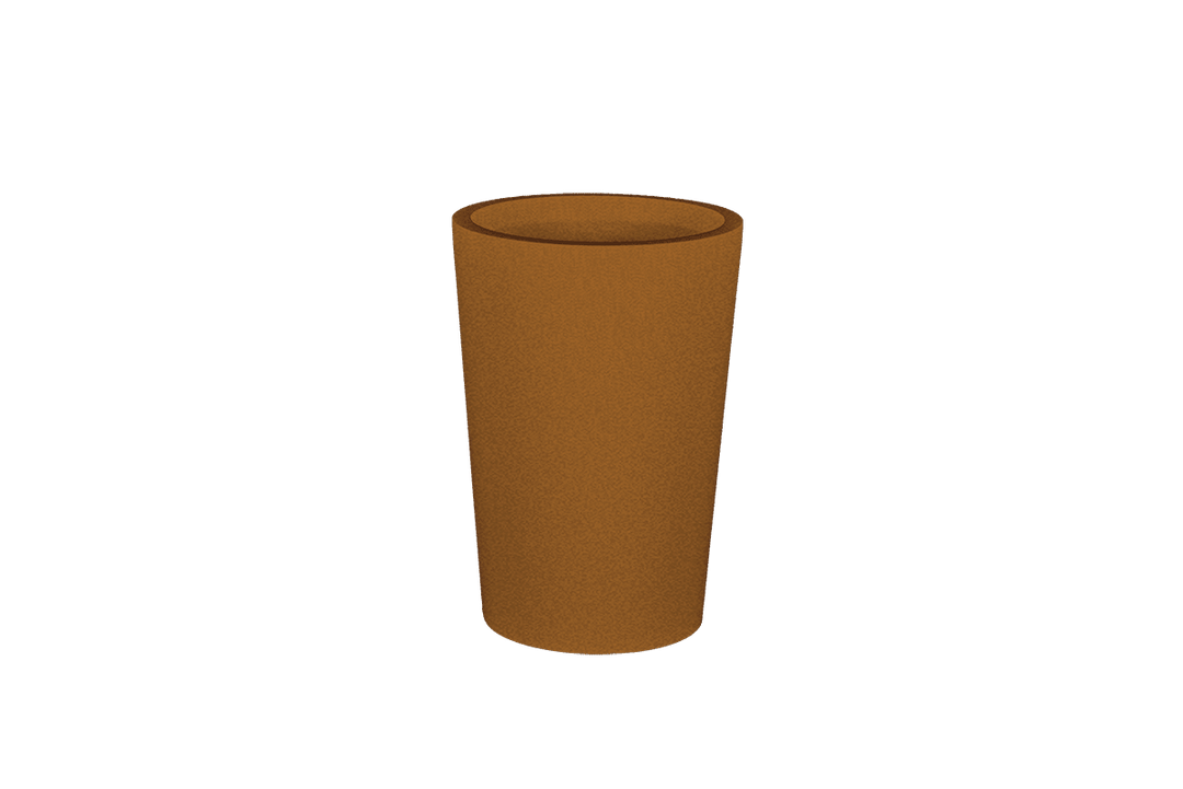 Round Tapered Container for Indoor and Outdoor Use