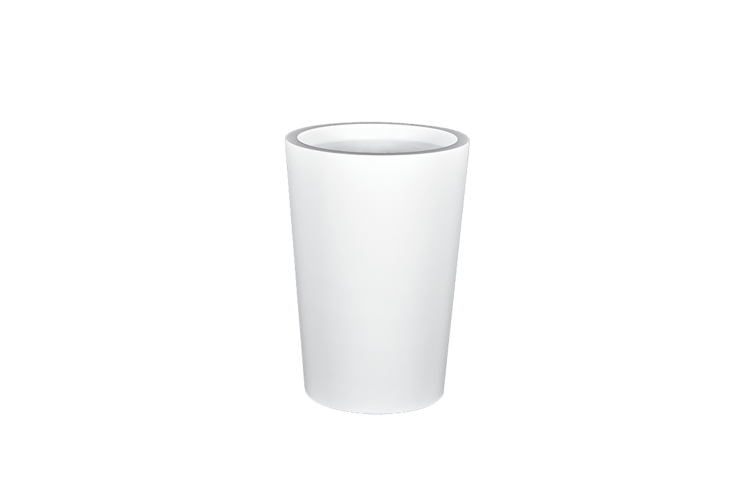 Round Tapered Container for Indoor and Outdoor Use