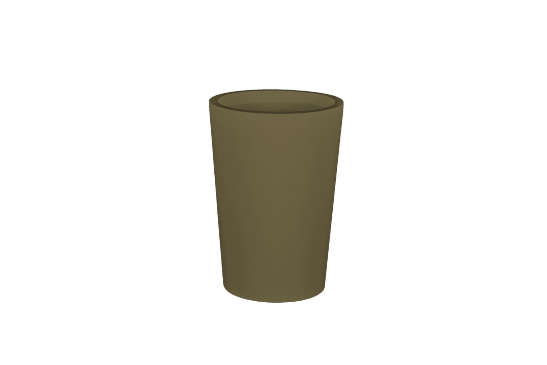 Round Tapered Container for Indoor and Outdoor Use