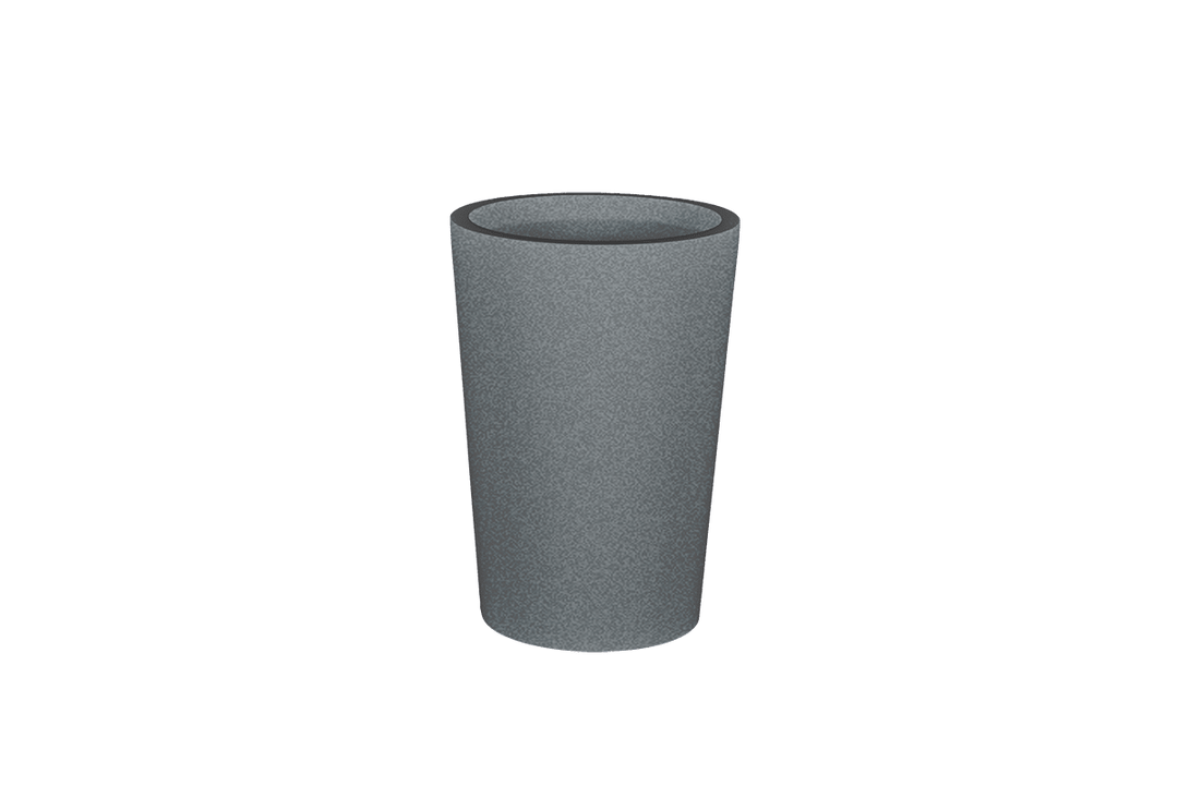 Round Tapered Container for Indoor and Outdoor Use