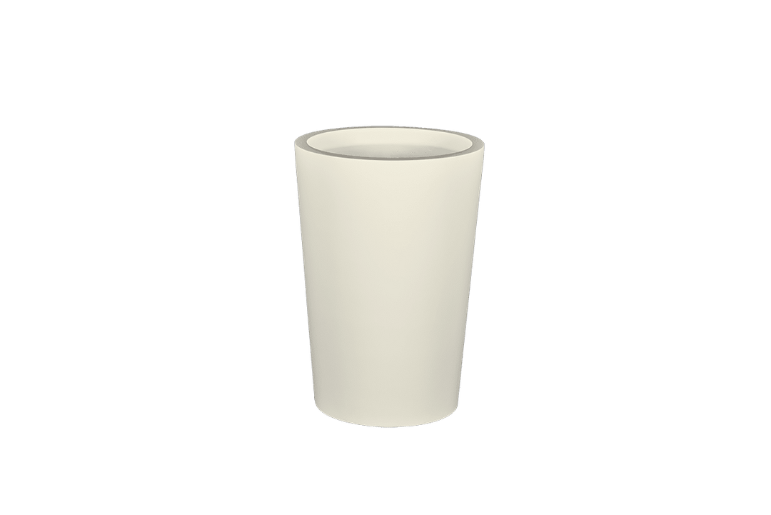 Round Tapered Container for Indoor and Outdoor Use