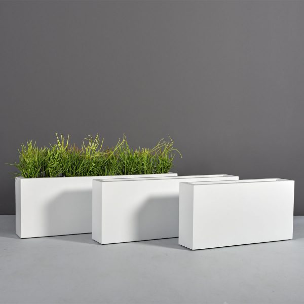 Narrow Rectangular Container for Indoor and Outdoor Use