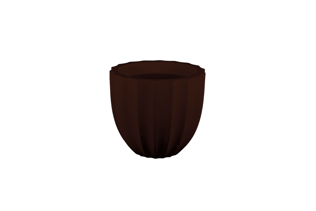 Low Fluted Round Planter for Indoor and Outdoor Use