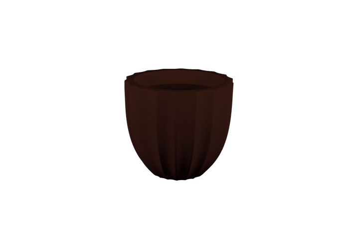 Low Fluted Round Planter for Indoor and Outdoor Use