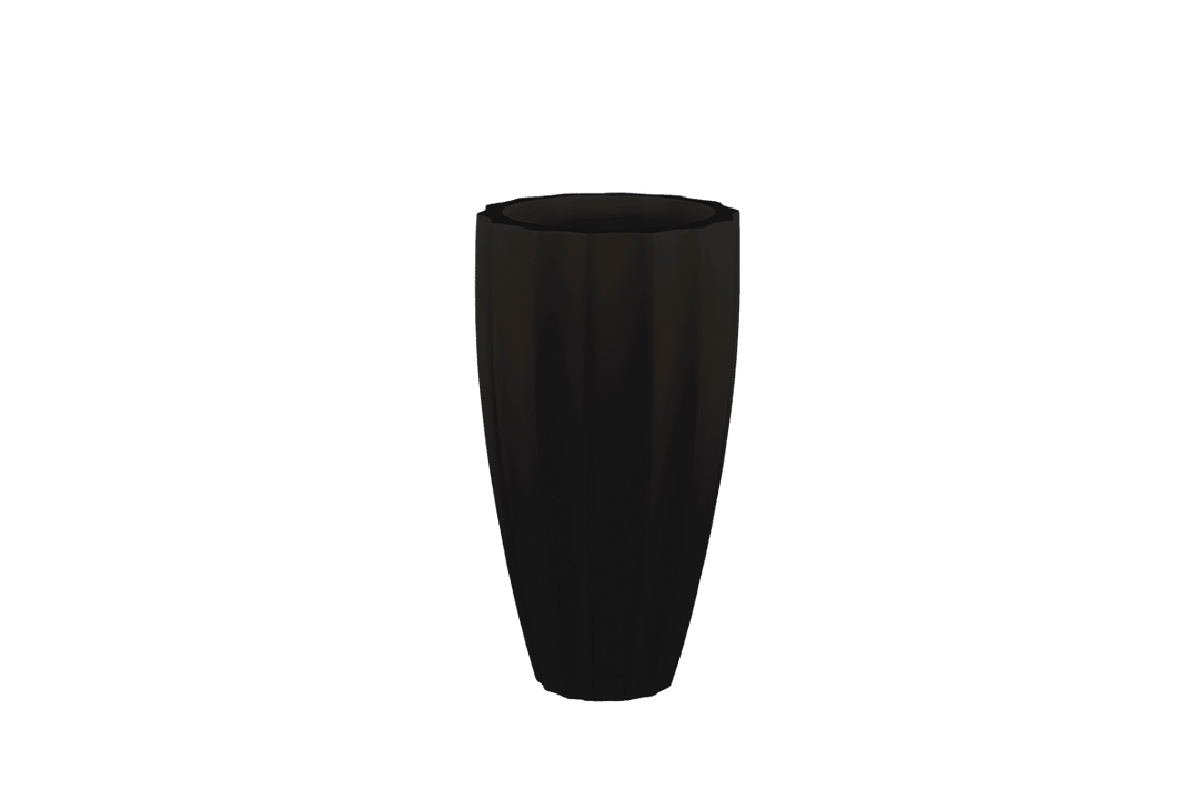 Tall Fluted Round Container for Indoor and Outdoor Use