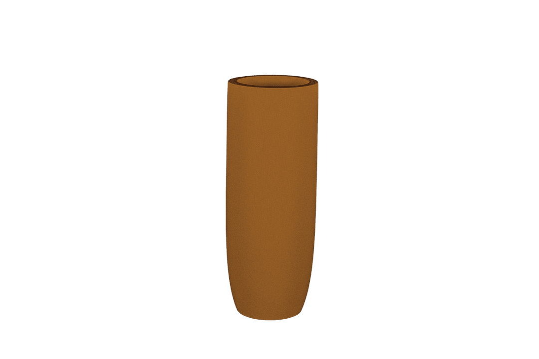 Tall Narrow Round Fiberglass Container for Indoor and Outdoor Use