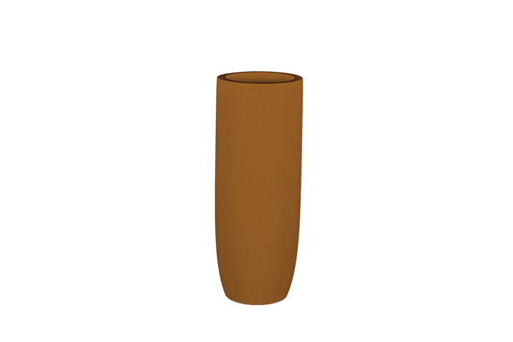 Tall Narrow Round Fiberglass Container for Indoor and Outdoor Use