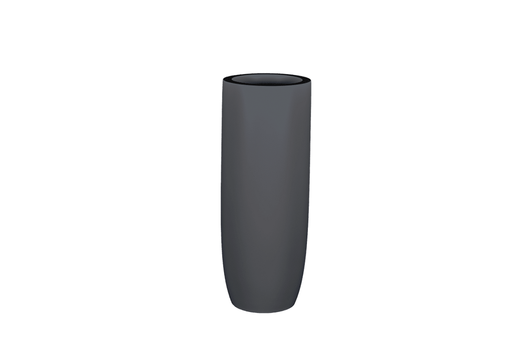 Tall Narrow Round Fiberglass Container for Indoor and Outdoor Use