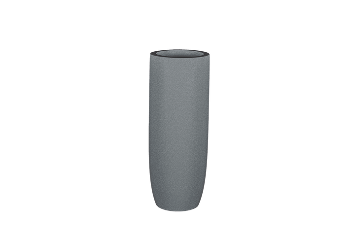 Tall Narrow Round Fiberglass Container for Indoor and Outdoor Use