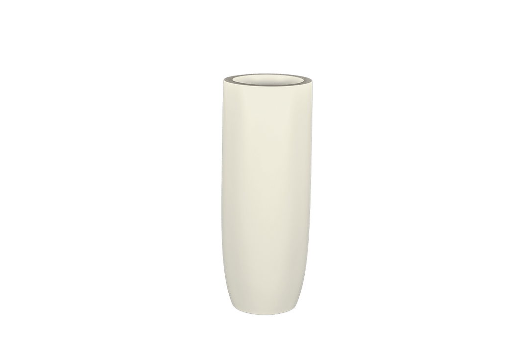 Tall Narrow Round Fiberglass Container for Indoor and Outdoor Use