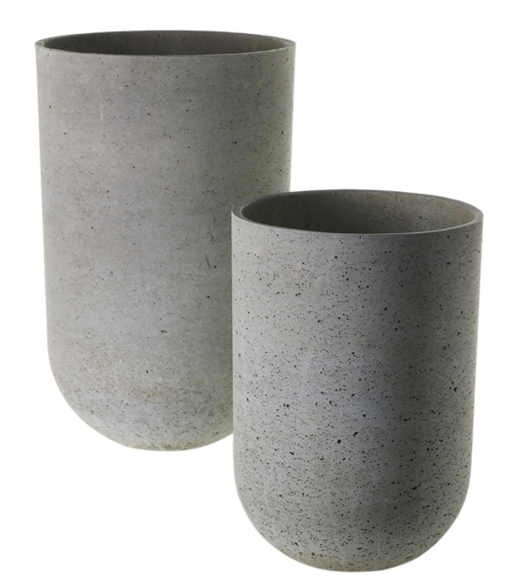 Textured Fiberstone Round Container