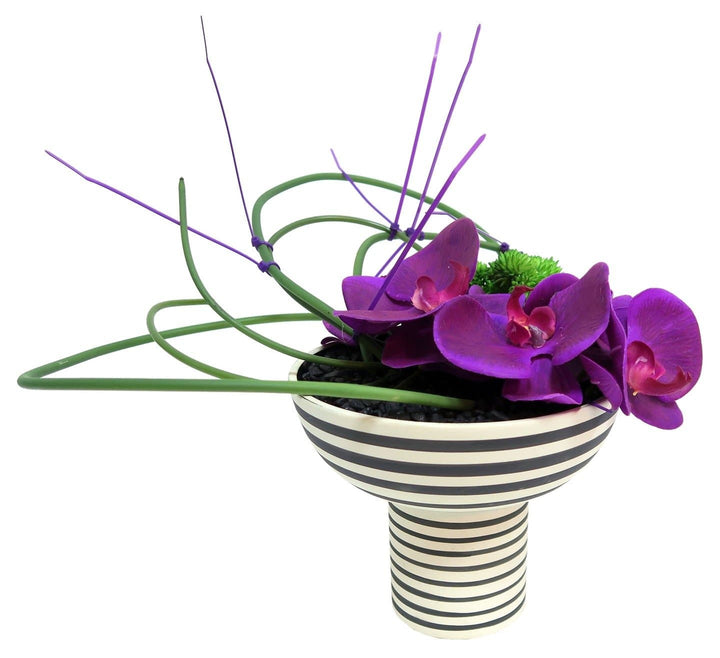 Orchids and Looped Vines with Zip Ties in Ceramic