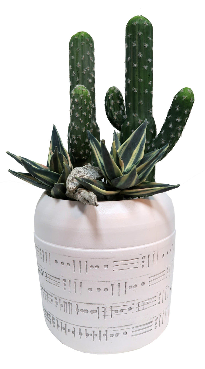 Saguaro Cactus and Agave in Ceramic