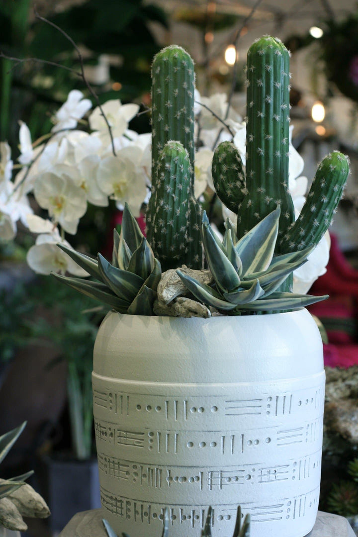 Saguaro Cactus and Agave in Ceramic