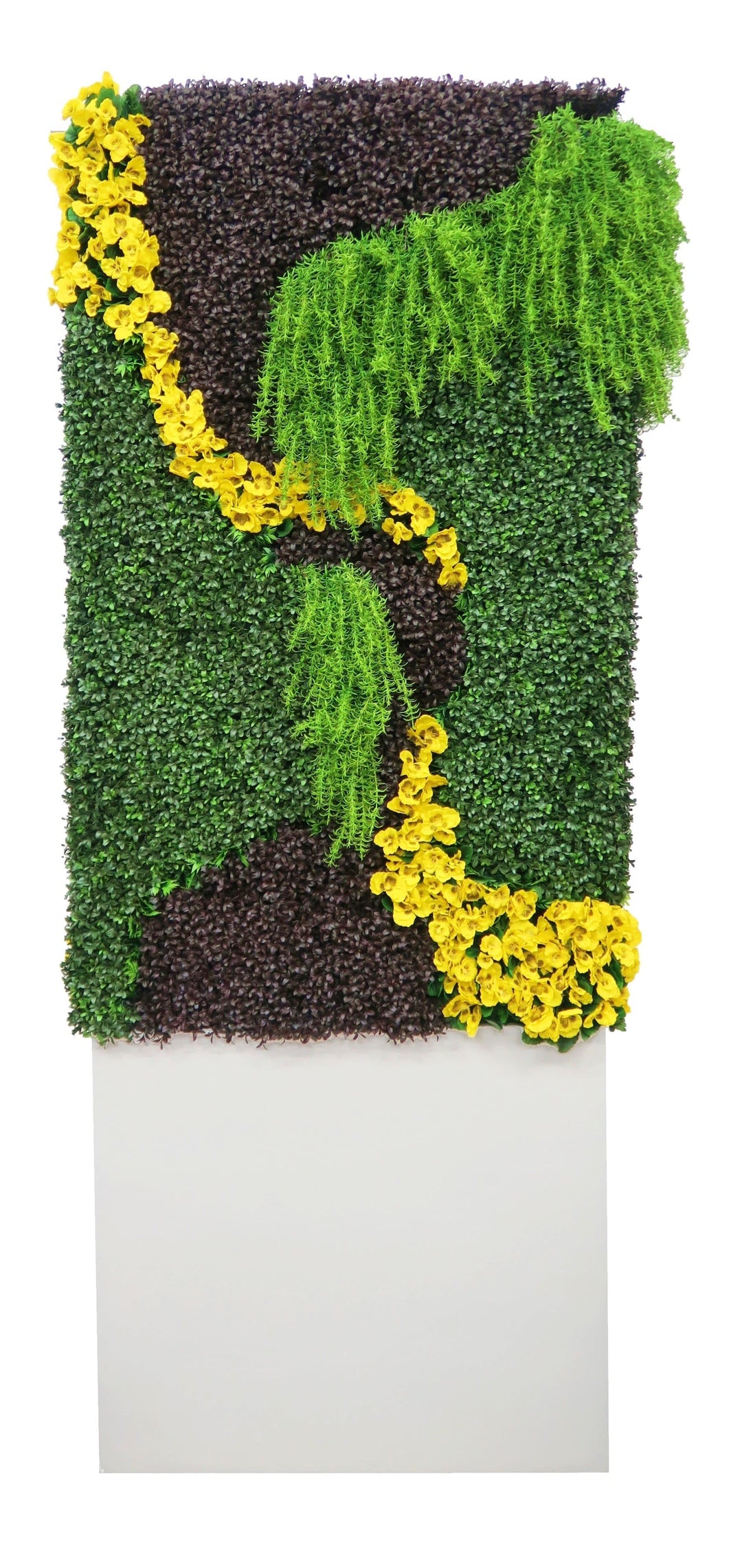 Outdoor Boxwood with Rosemary and Pansies Wall Art